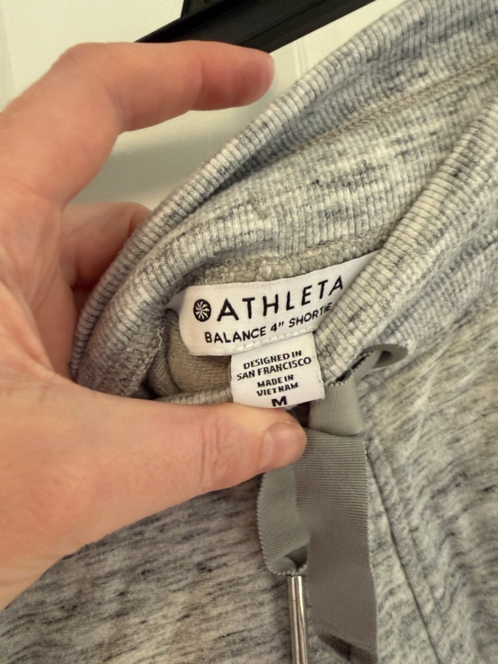 Athleta Light Gray Marled Athletic Shorts - Picture 2 of 4